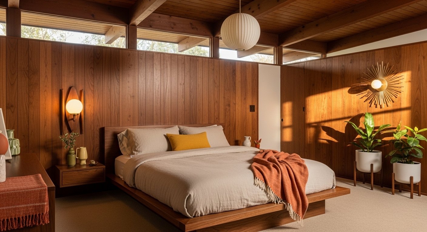 A Sunlit Mid-Century Bedroom