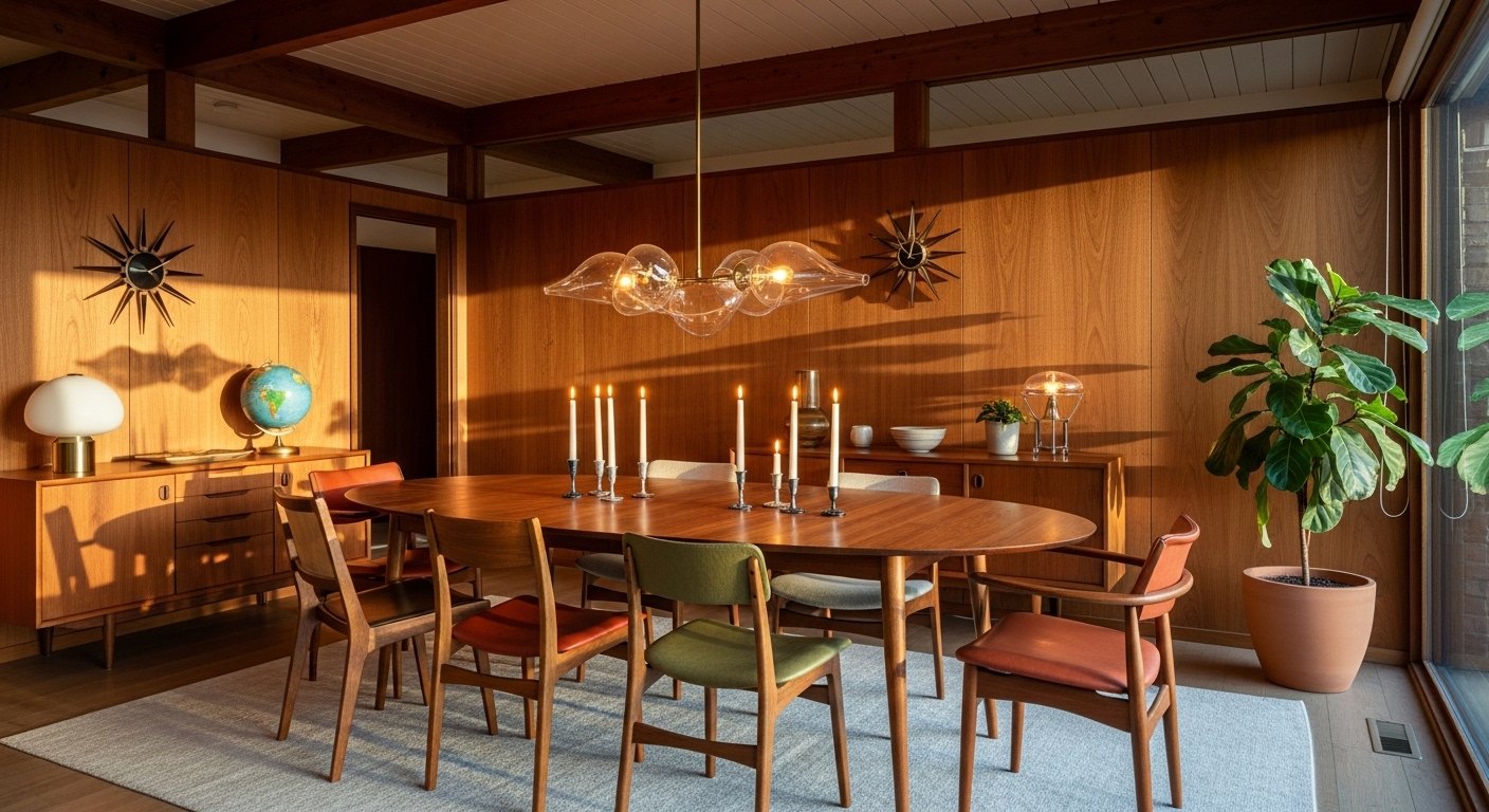 Designing a Warm Mid-Century Dining Room